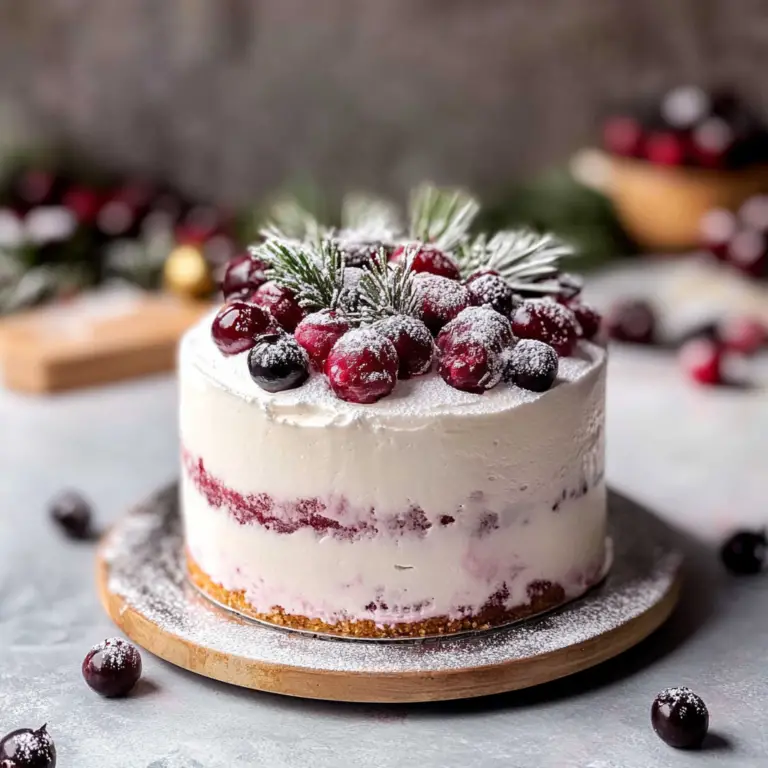 Mini Cranberry White Forest Cake