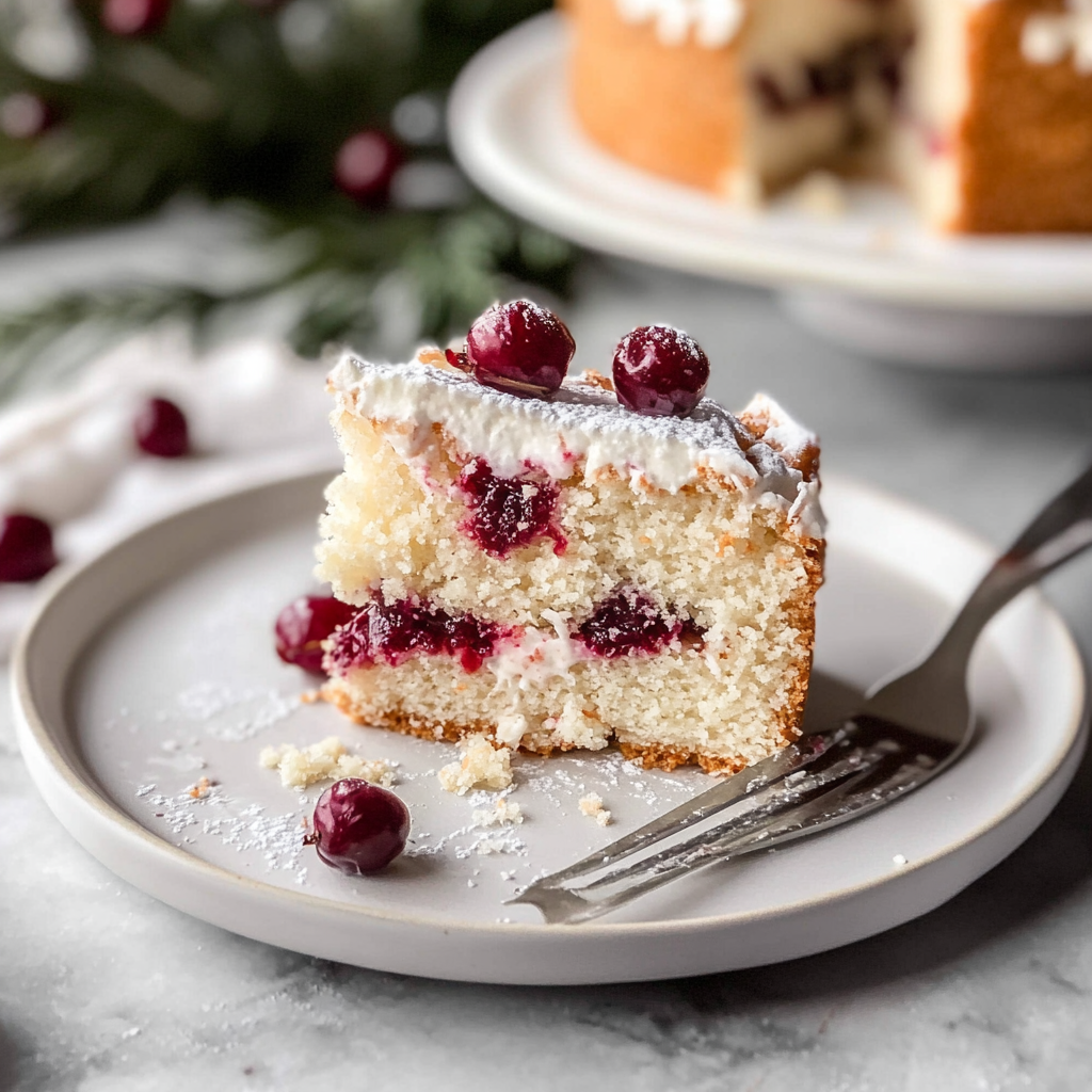 Mini Cranberry White Forest Cake