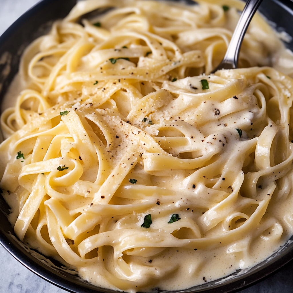 One Pan Fettuccine Alfredo