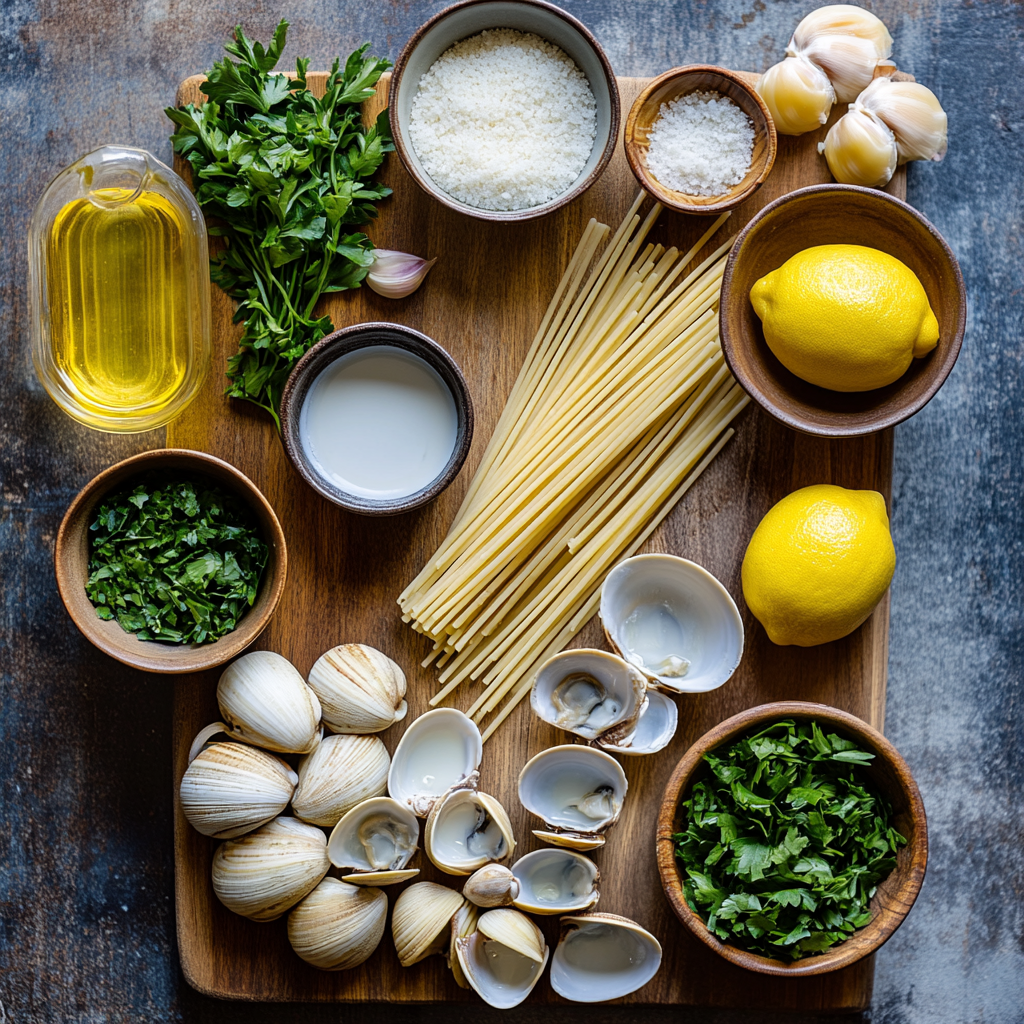Pasta with Clam Sauce ingredients