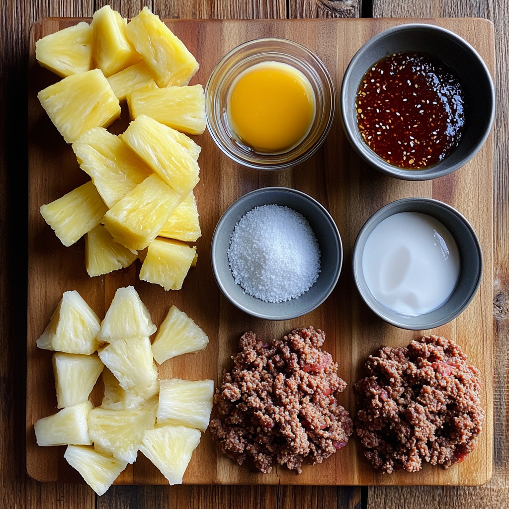 Pineapple Meatballs ingredients