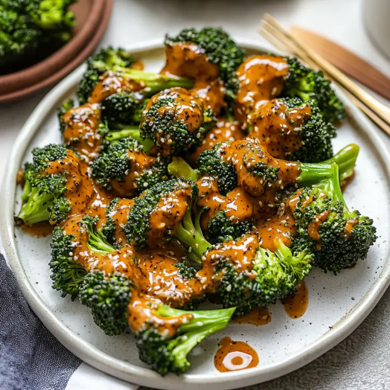 Roasted Broccoli with Miso Sauce