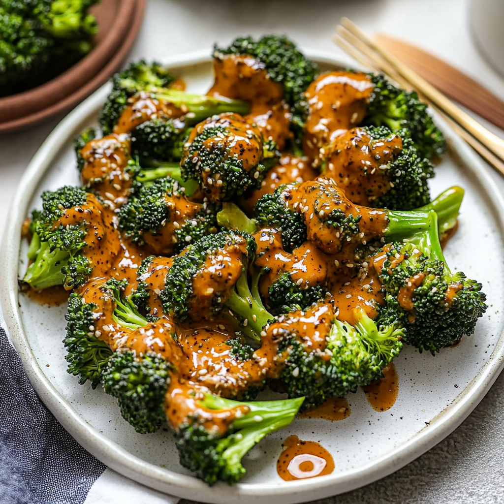 Roasted Broccoli with Miso Sauce