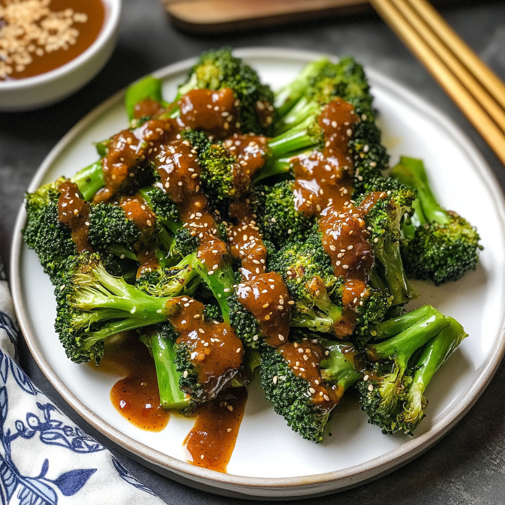 Roasted Broccoli with Miso Sauce