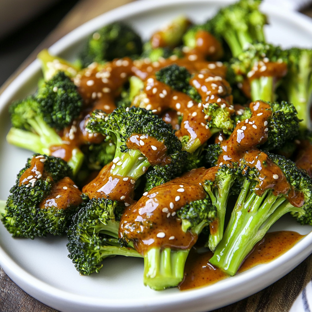 Roasted Broccoli with Miso Sauce