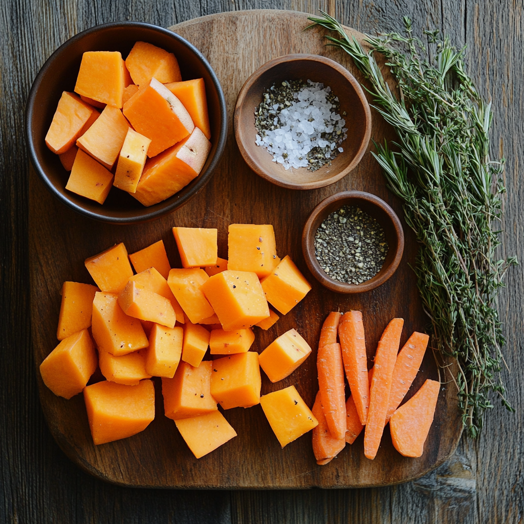 Roasted Sweet Potatoes & Carrots ingredients