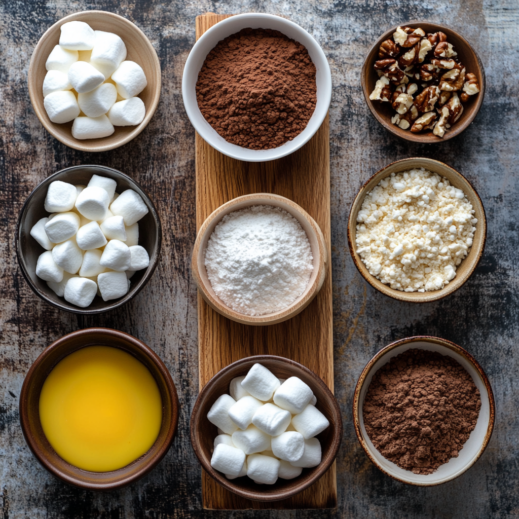 Rocky Road Brownies ingredients