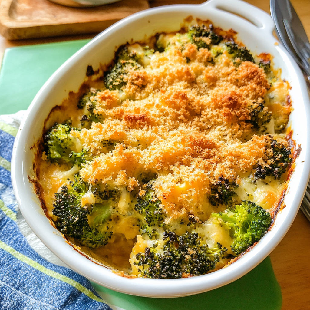 Skinny Broccoli Cheese Casserole
