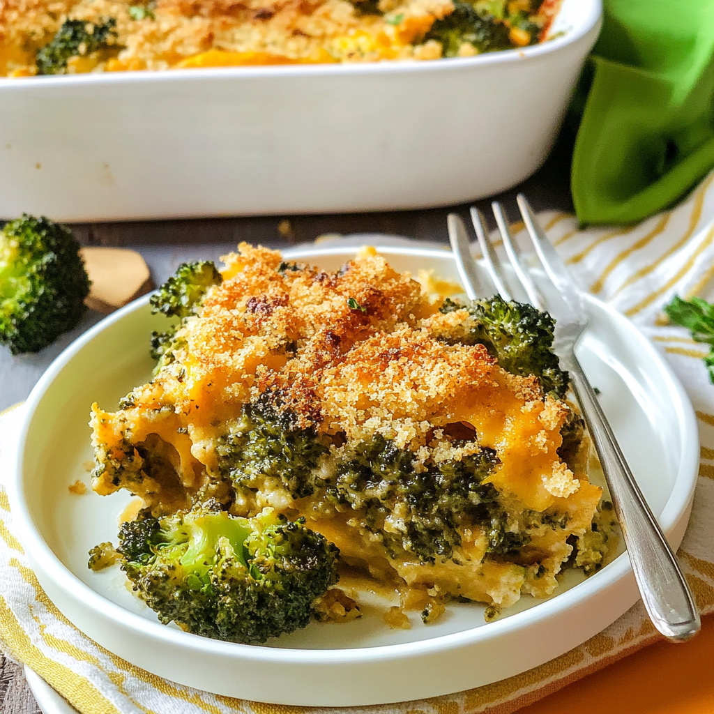 Skinny Broccoli Cheese Casserole