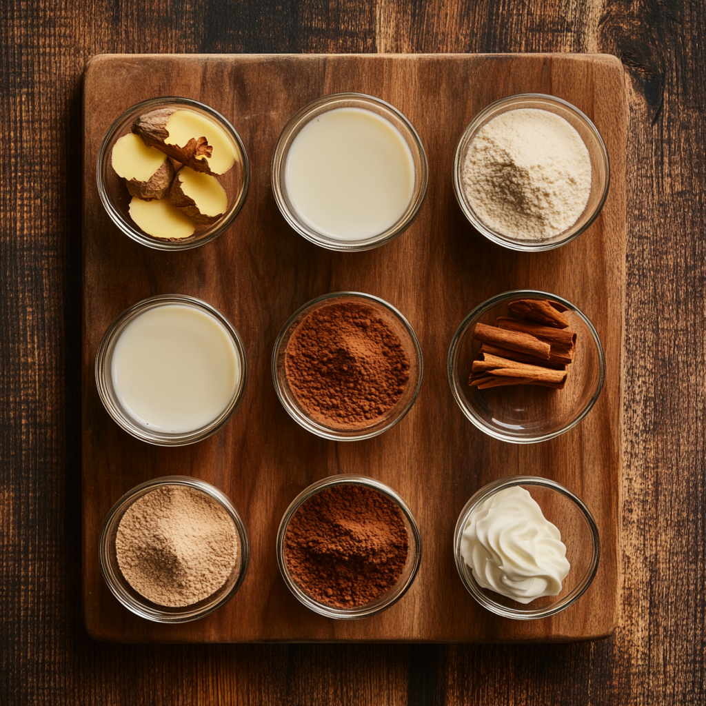 Warming Gingerbread Hot Chocolate ingredients