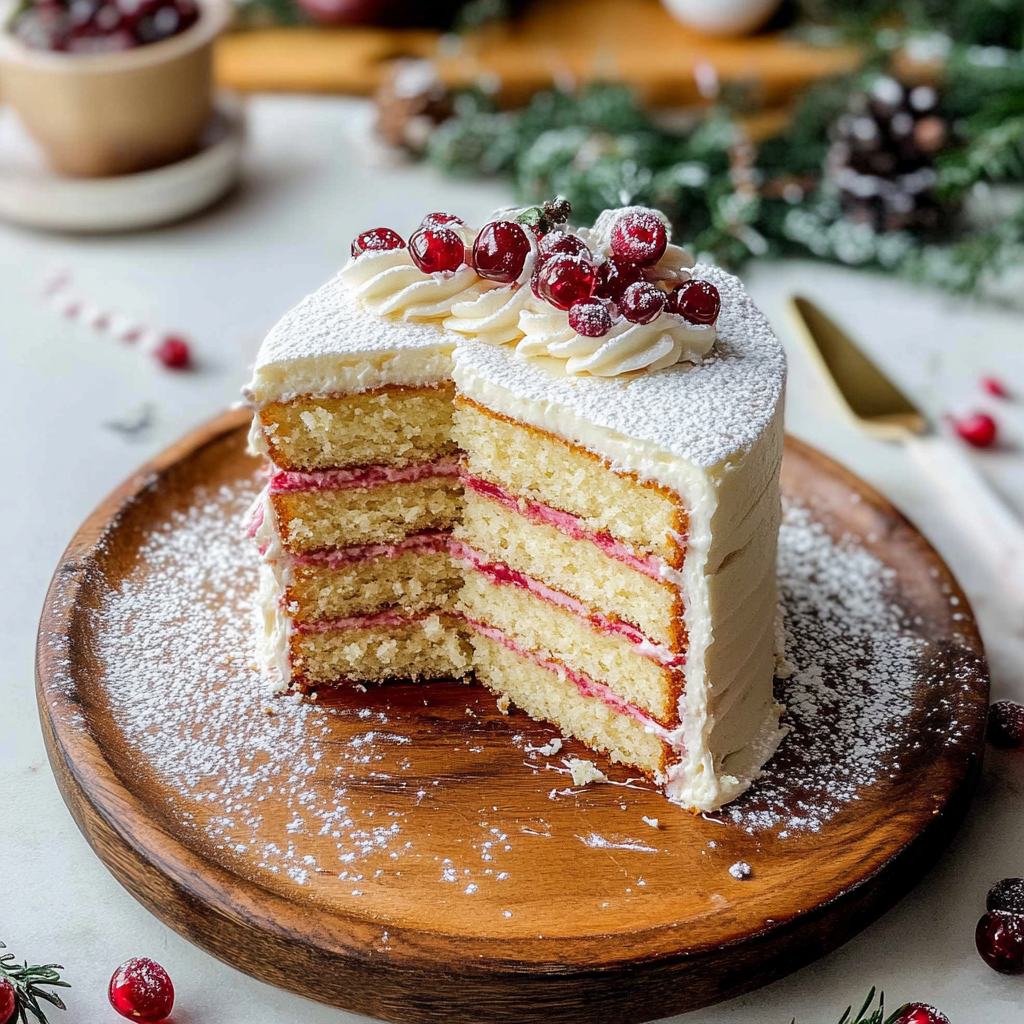 White Christmas Cake
