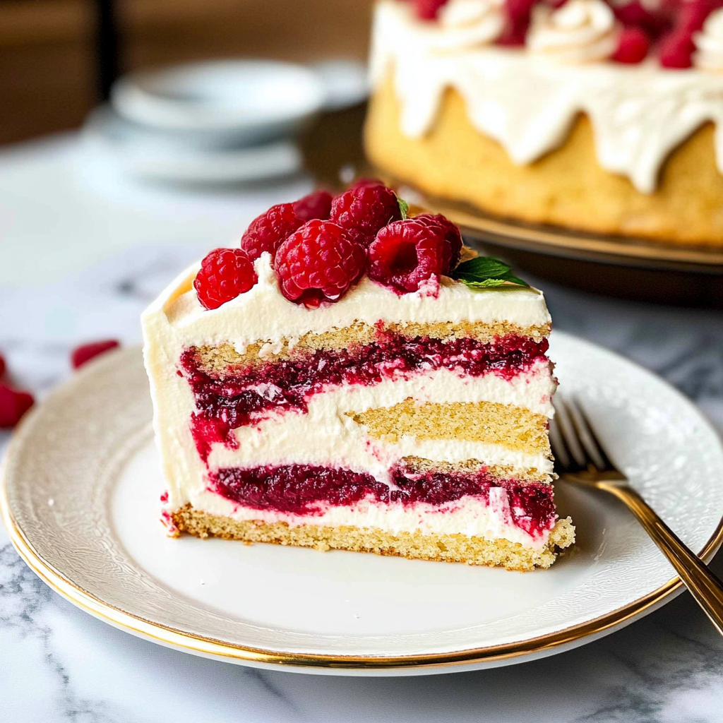 white chocolate raspberry cake