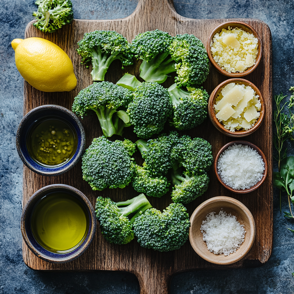 Air Fryer Broccoli With Garlic Parmesan ingredients