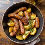 Baked Andouille Sausage + Potatoes