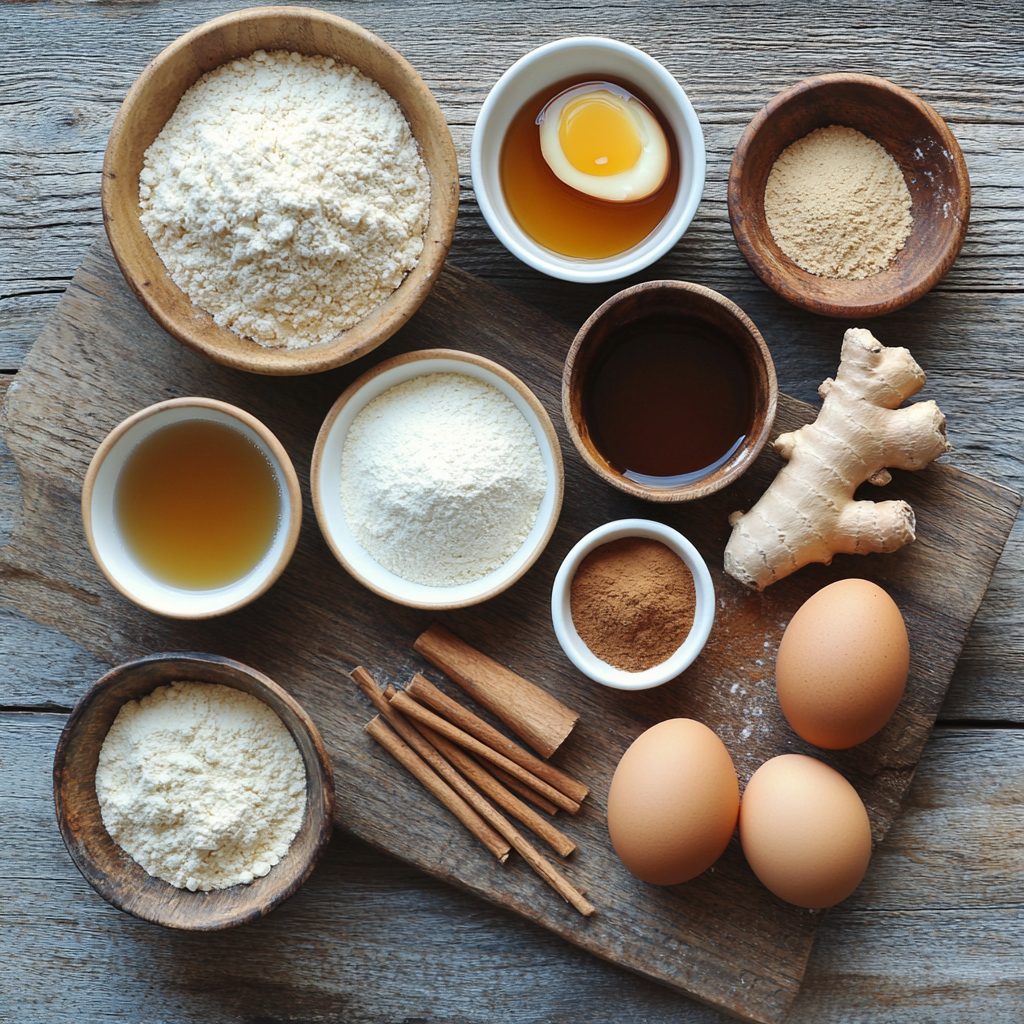 Blender Gingerbread Pancakes ingredients