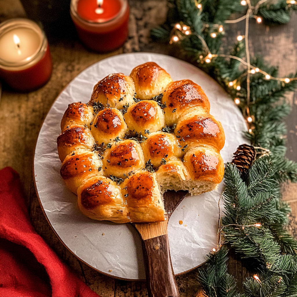 Cheesy Christmas Tree Bread