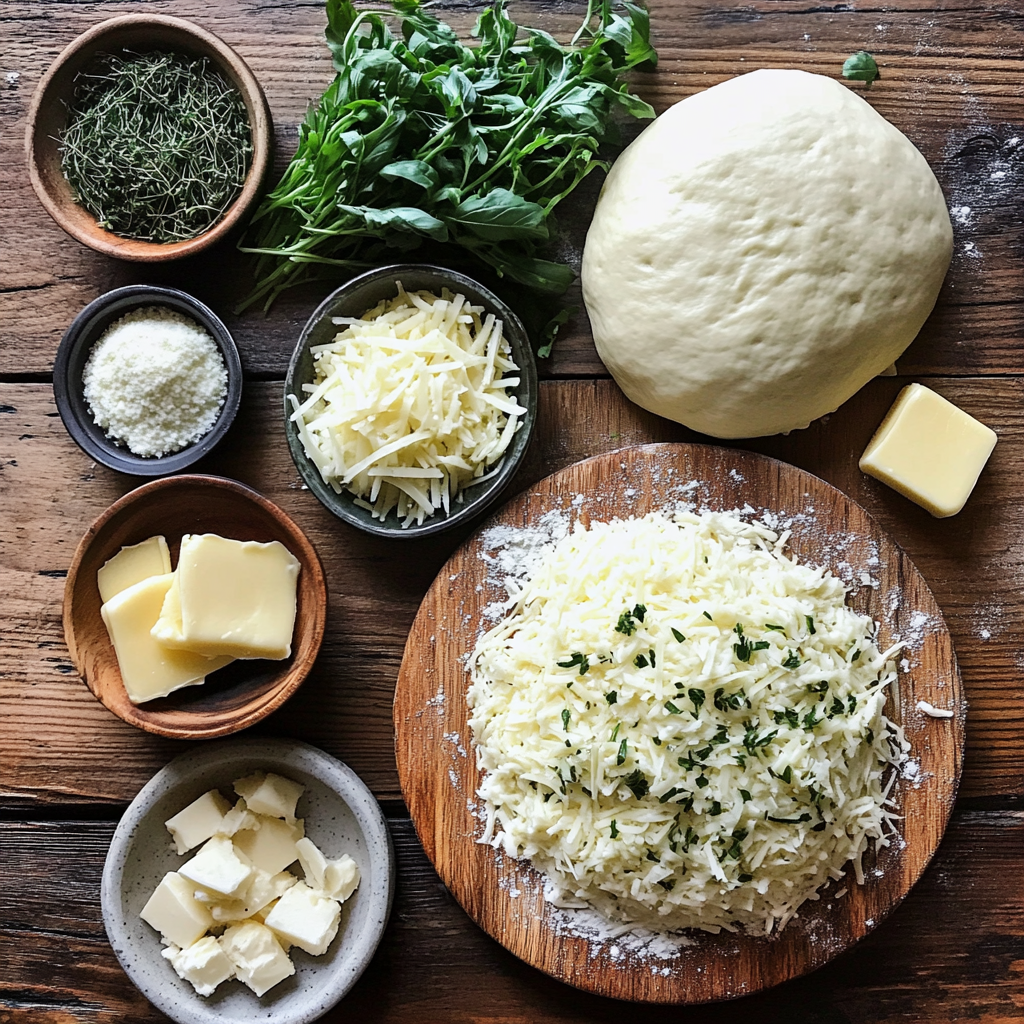 Cheesy Christmas Tree Bread ingredients
