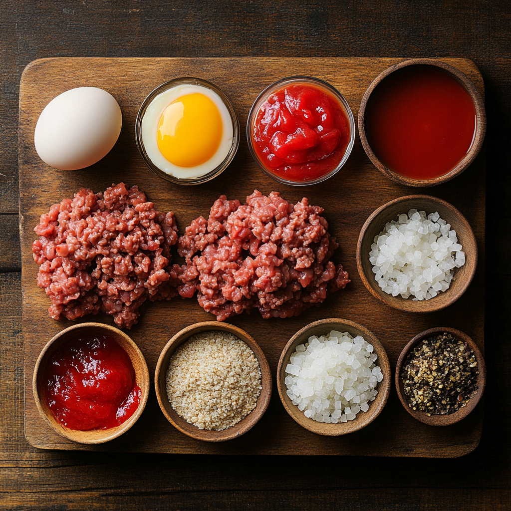 Classic Meatloaf ingredients