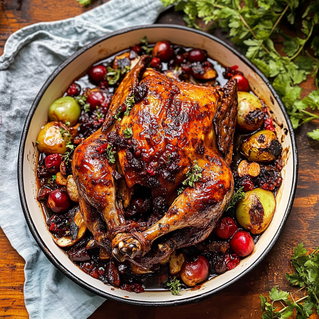 Cranberry Maple Roast Chicken