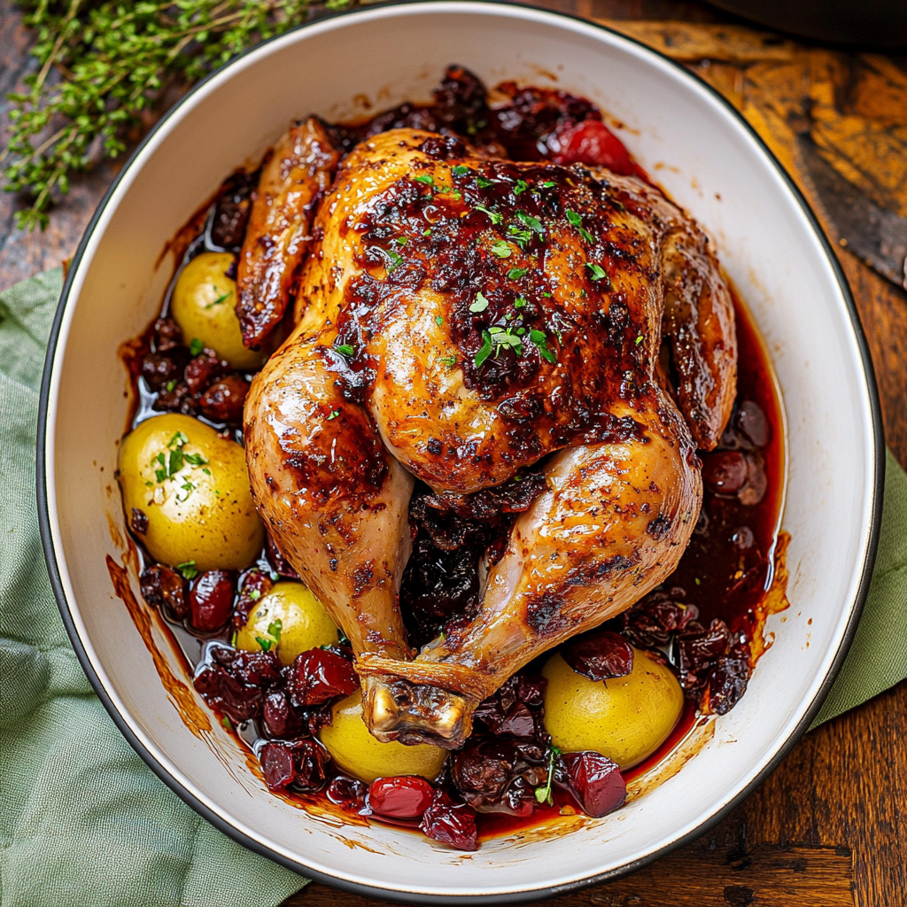 Cranberry Maple Roast Chicken