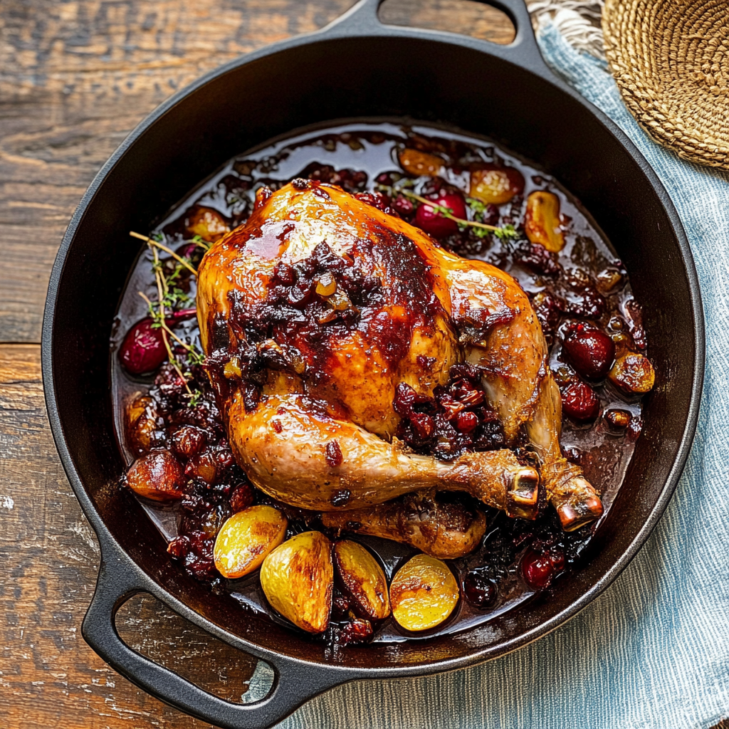 Cranberry Maple Roast Chicken