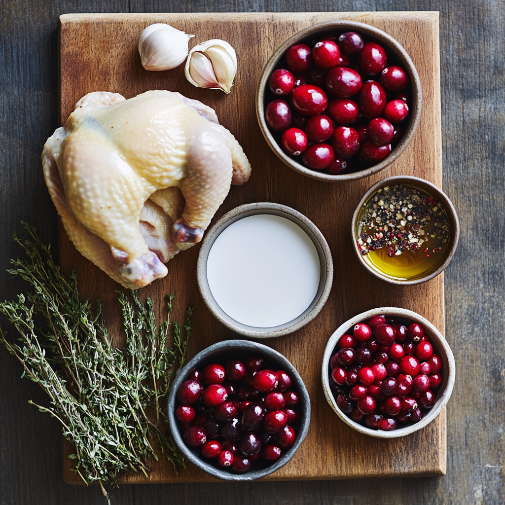Cranberry Maple Roast Chicken ingredients