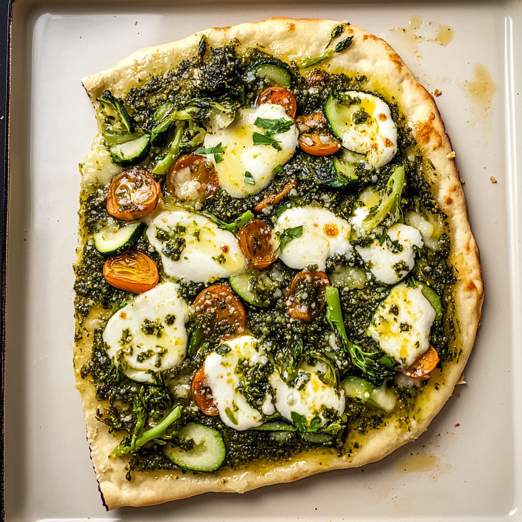 Green Goddess Veggie Pizza