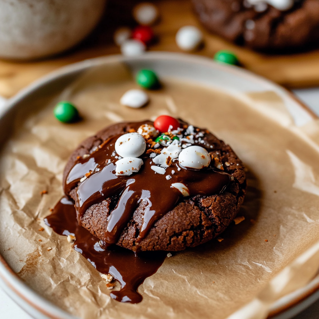 Hot Cocoa Cookies with Mocha Glaze