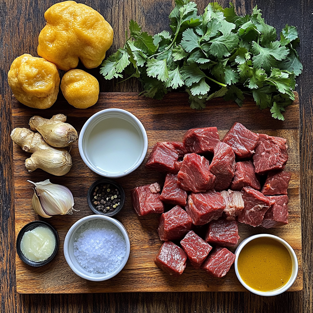 Instant Pot Beef Curry ingredients