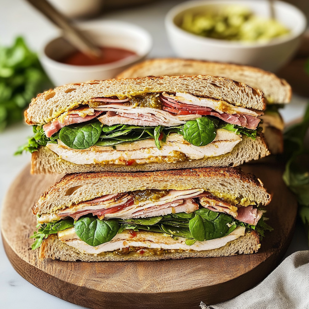 Italian Turkey Club Sandwiches