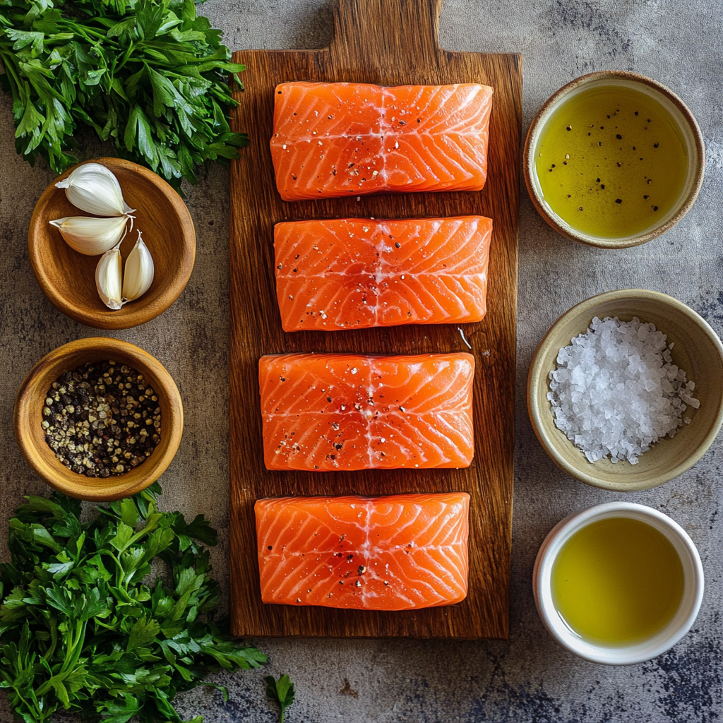 Lemon Garlic Salmon In Air Fryer ingredients