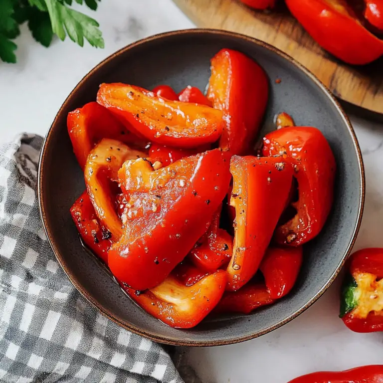 Marinated Roasted Red Peppers