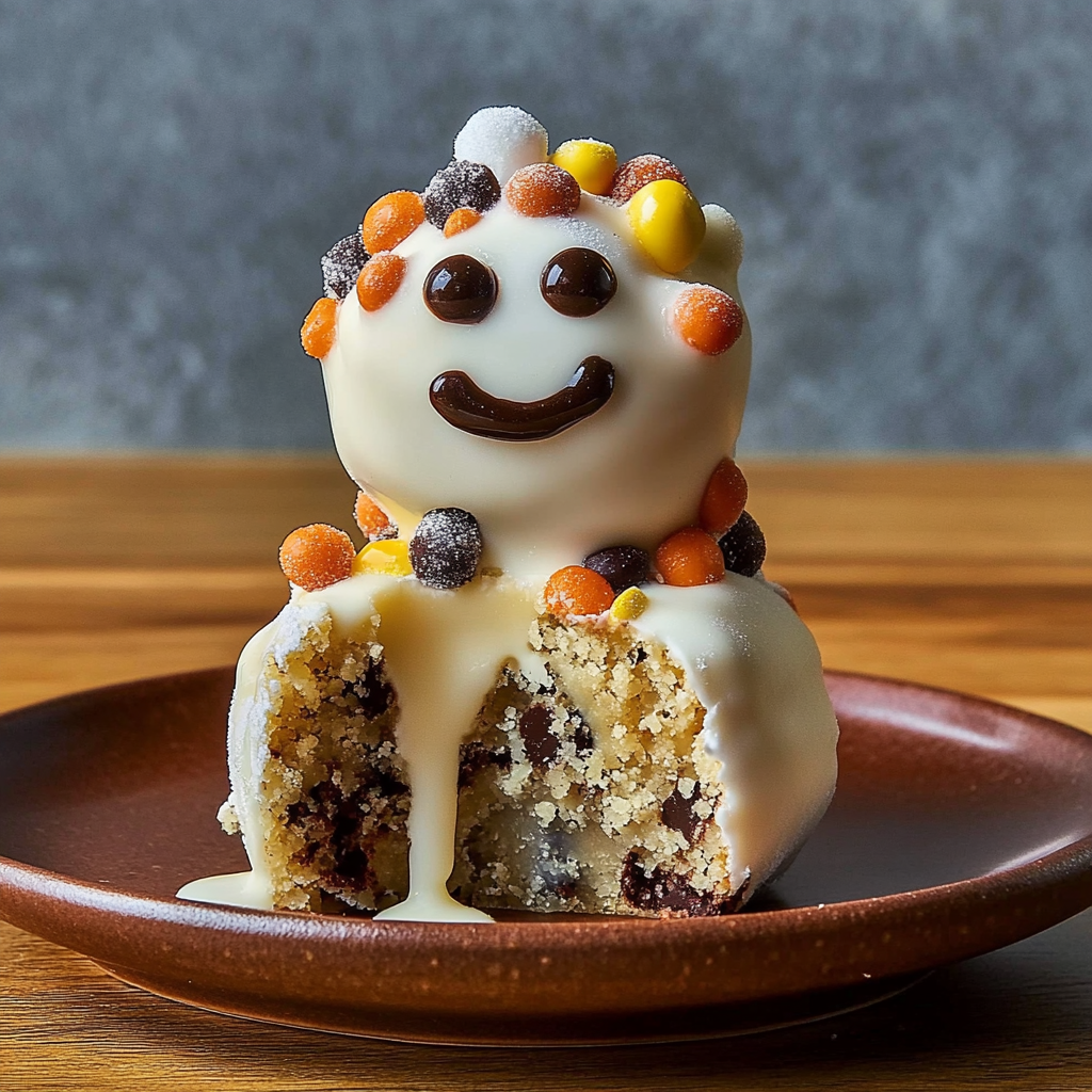 Melted Snowman Cookie Dough Bites