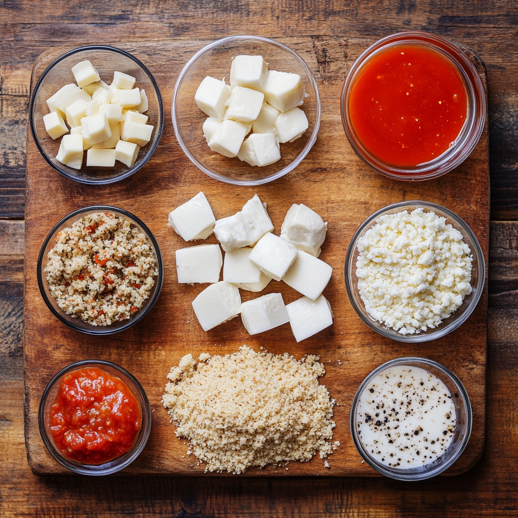 Mozzarella Stuffed Chicken Parm Meatloaf Muffins ingredients