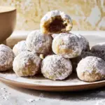 Nutella-Stuffed Snowball Cookies