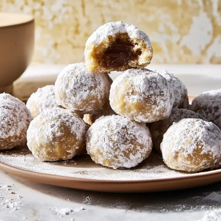 Nutella-Stuffed Snowball Cookies