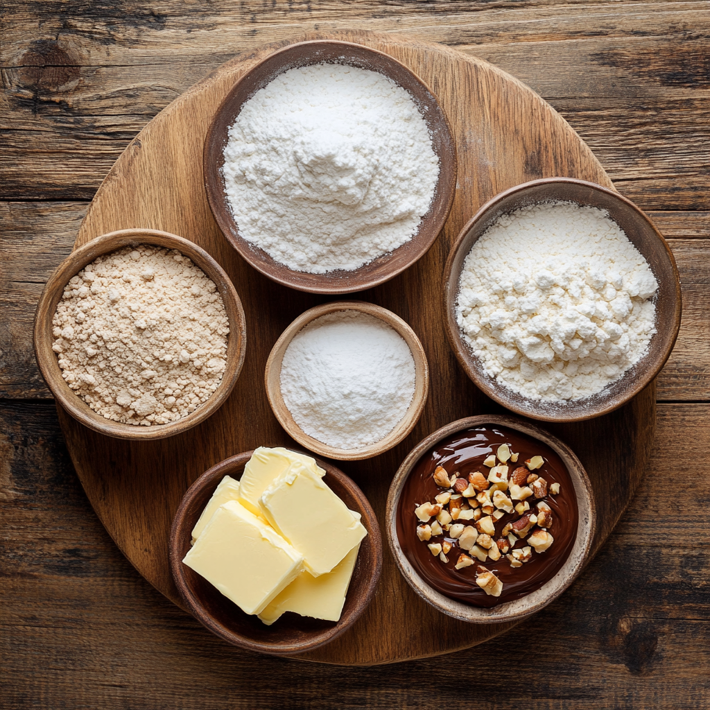 Nutella-Stuffed Snowball Cookies ingredients