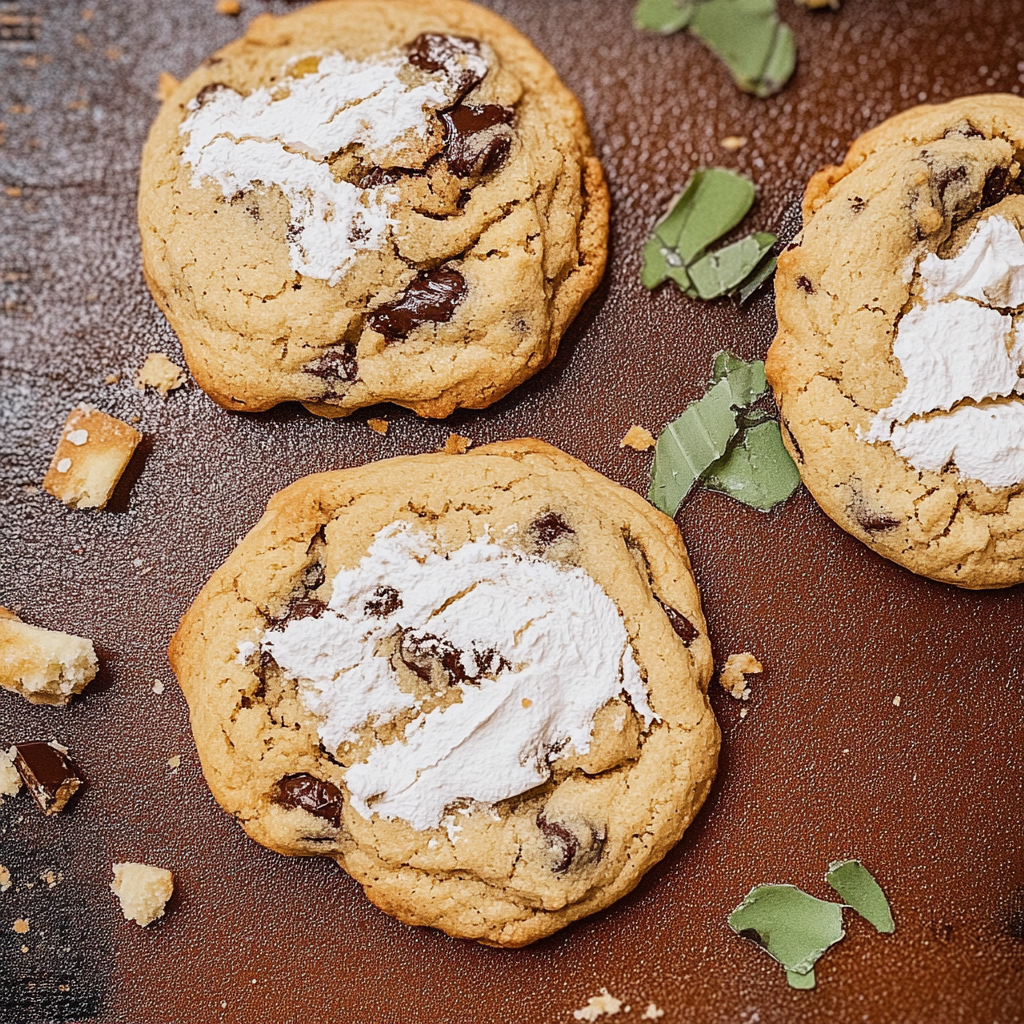 Olive Oil Marshmallow Chocolate Chip Cookies