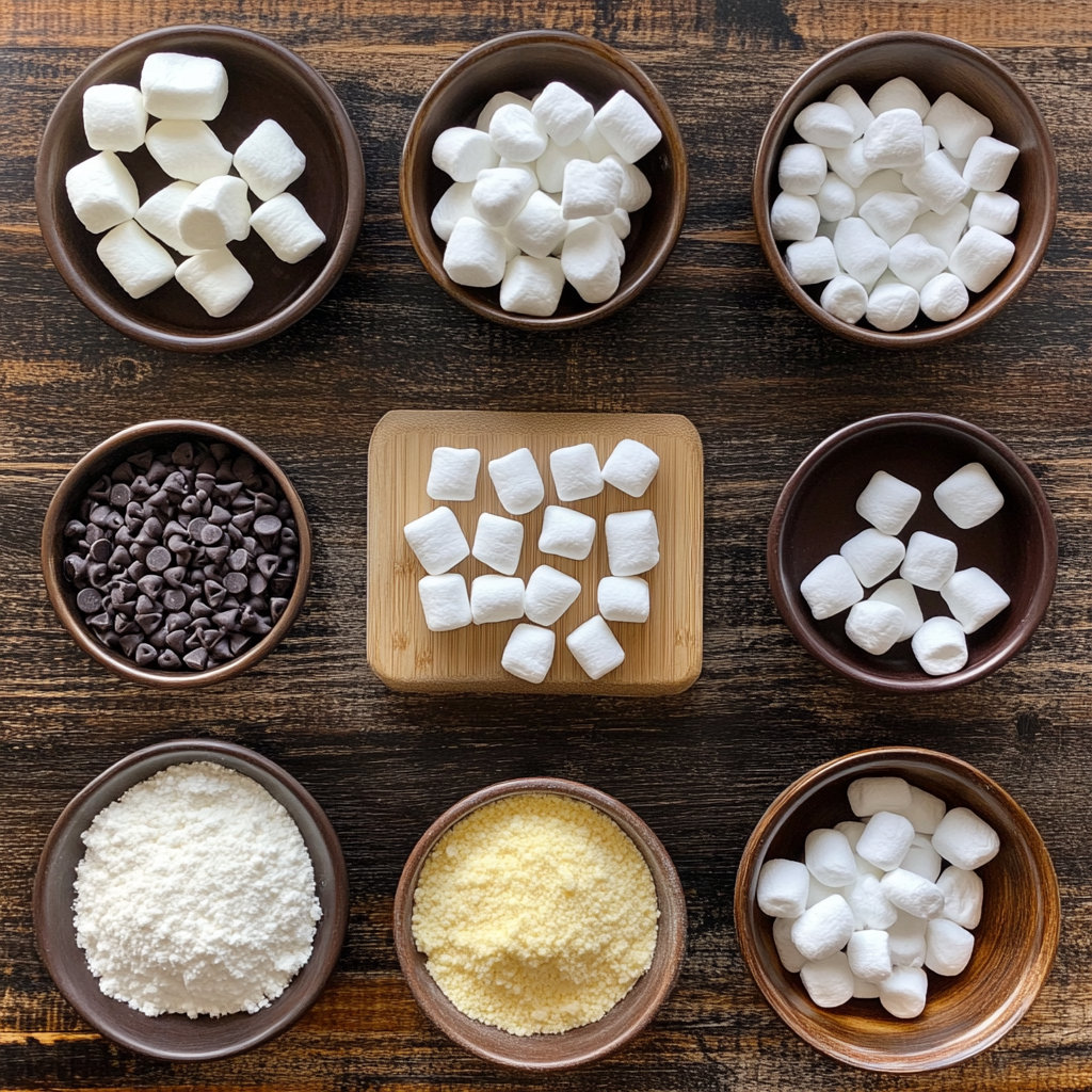 Olive Oil Marshmallow Chocolate Chip Cookies ingredients