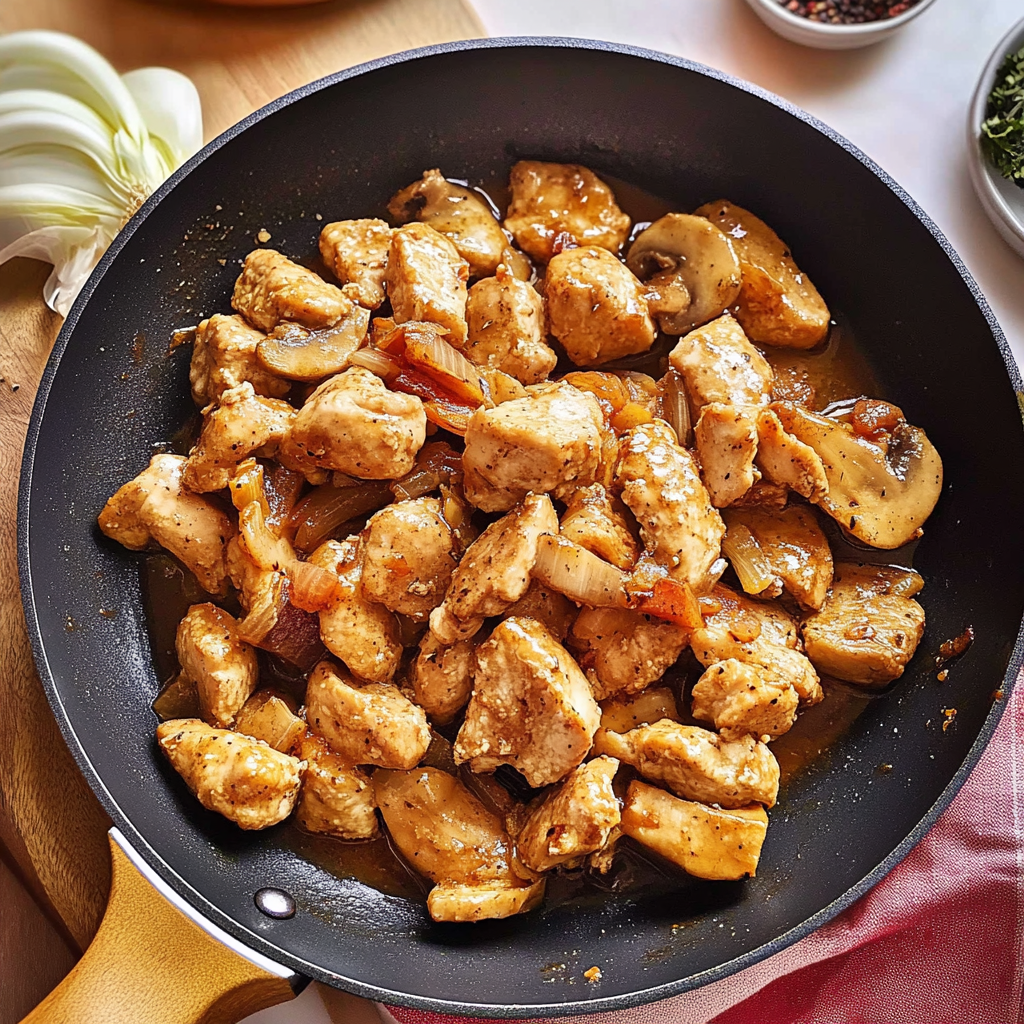 One Pan French Onion Chicken & Mushrooms
