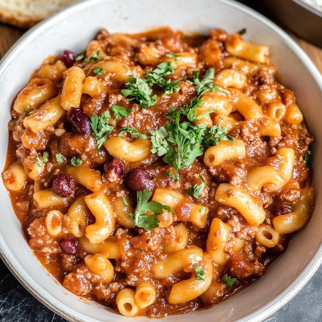 One Pot Chili Mac and Cheese