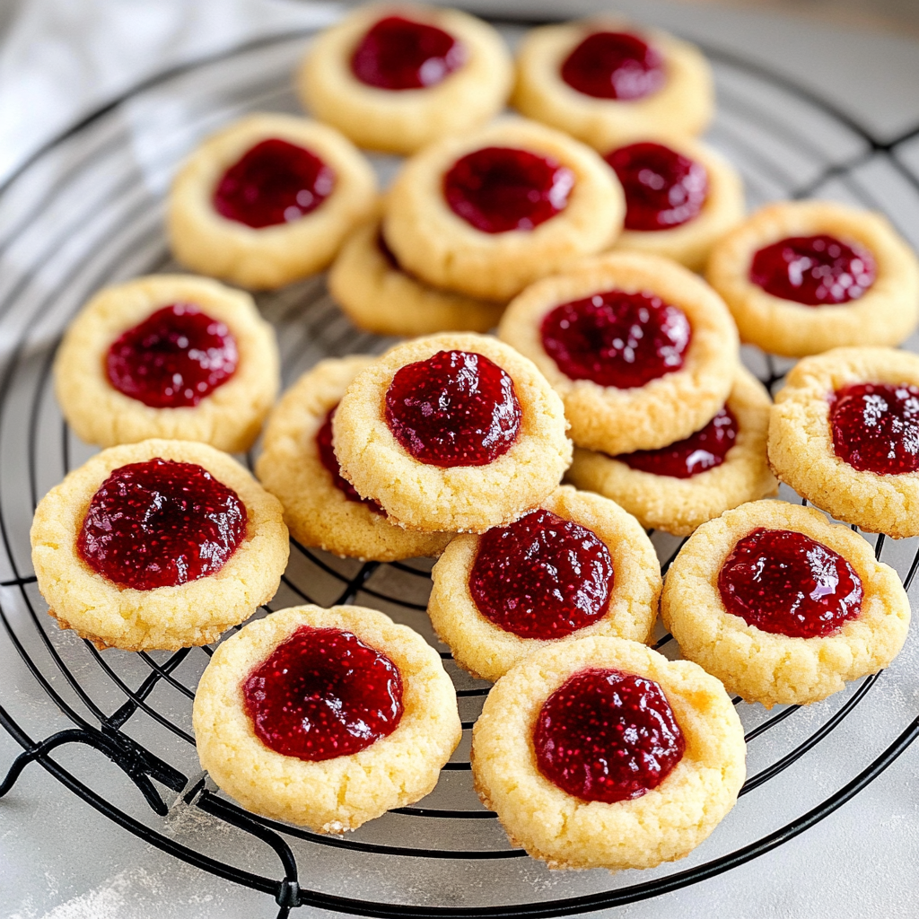 Raspberry Thumbprint Cookies