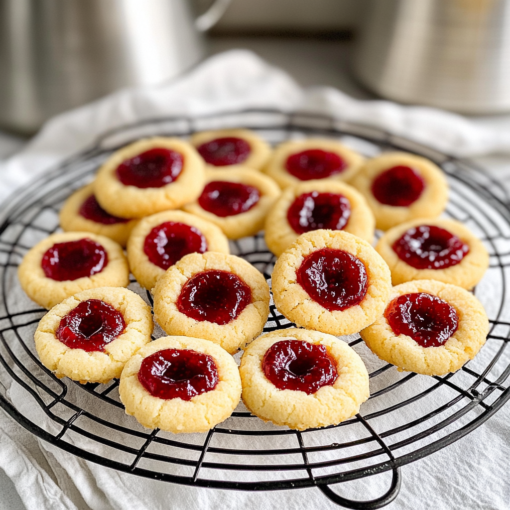 Raspberry Thumbprint Cookies