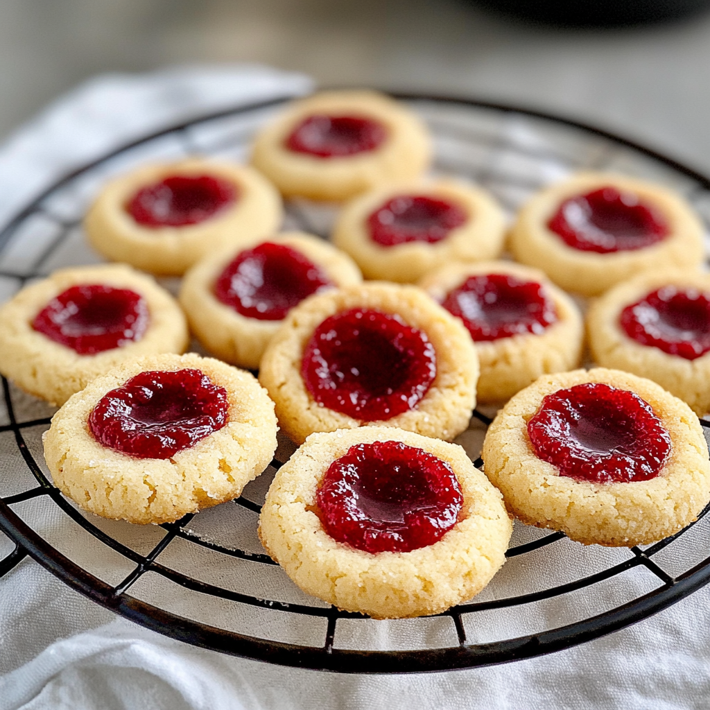 Raspberry Thumbprint Cookies