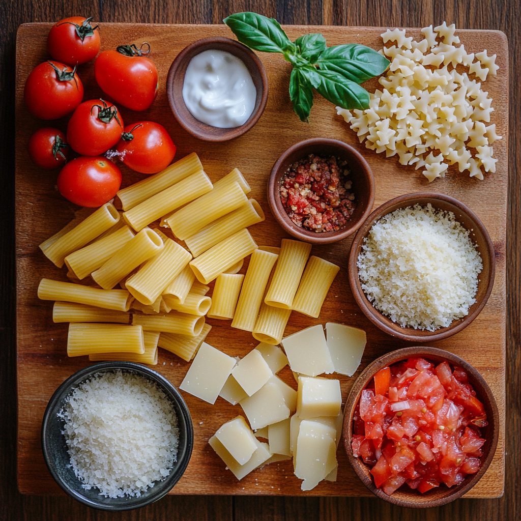 Sausage Rigatoni Pasta Recipe ingredients