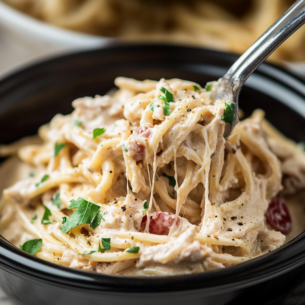 Slow Cooker Chicken Carbonara