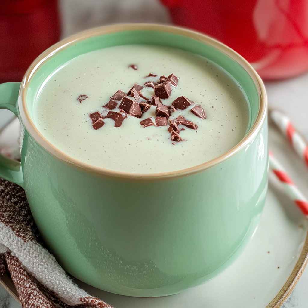 Slow Cooker Grinch Hot Chocolate
