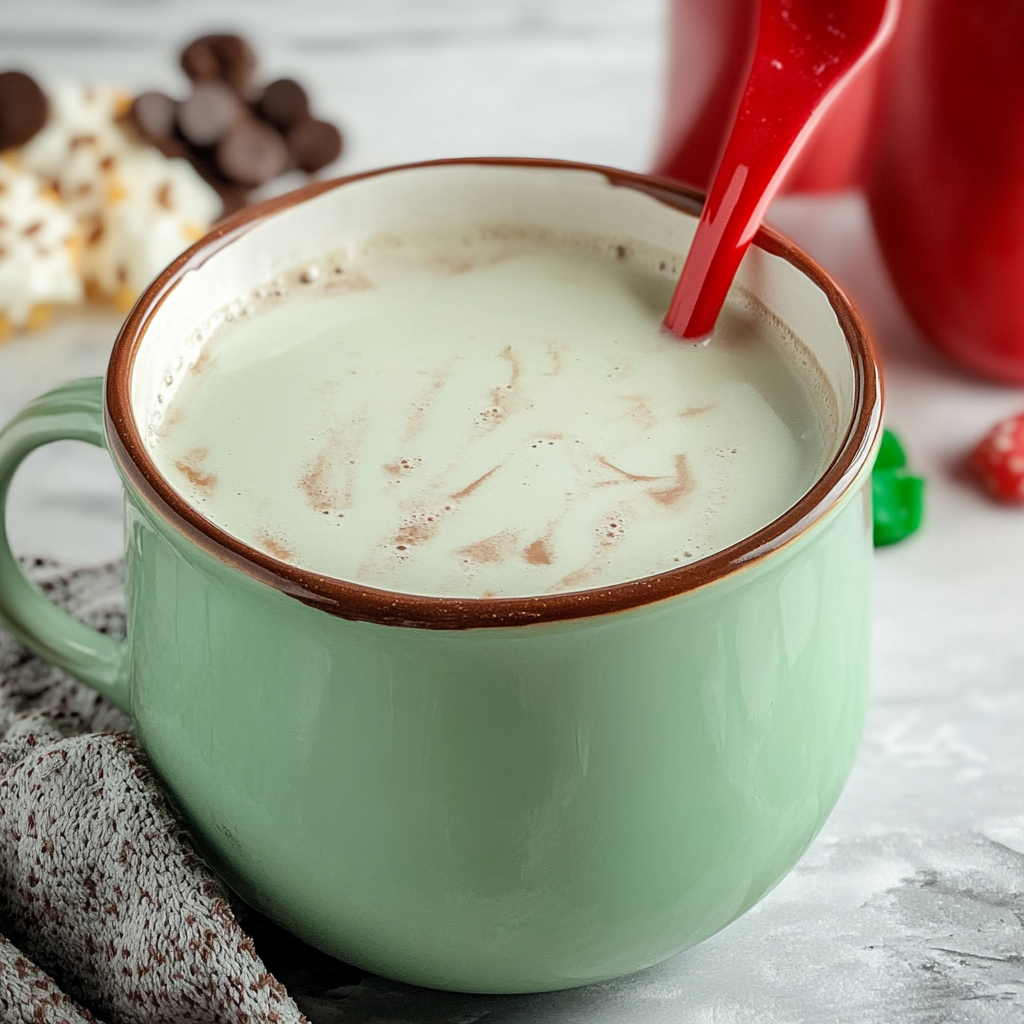 Slow Cooker Grinch Hot Chocolate