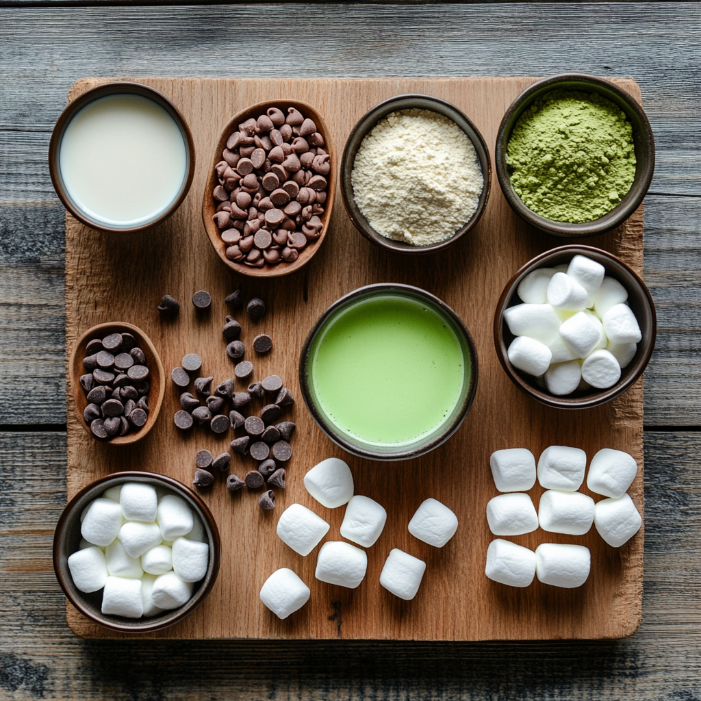 Slow Cooker Grinch Hot Chocolate ingredients