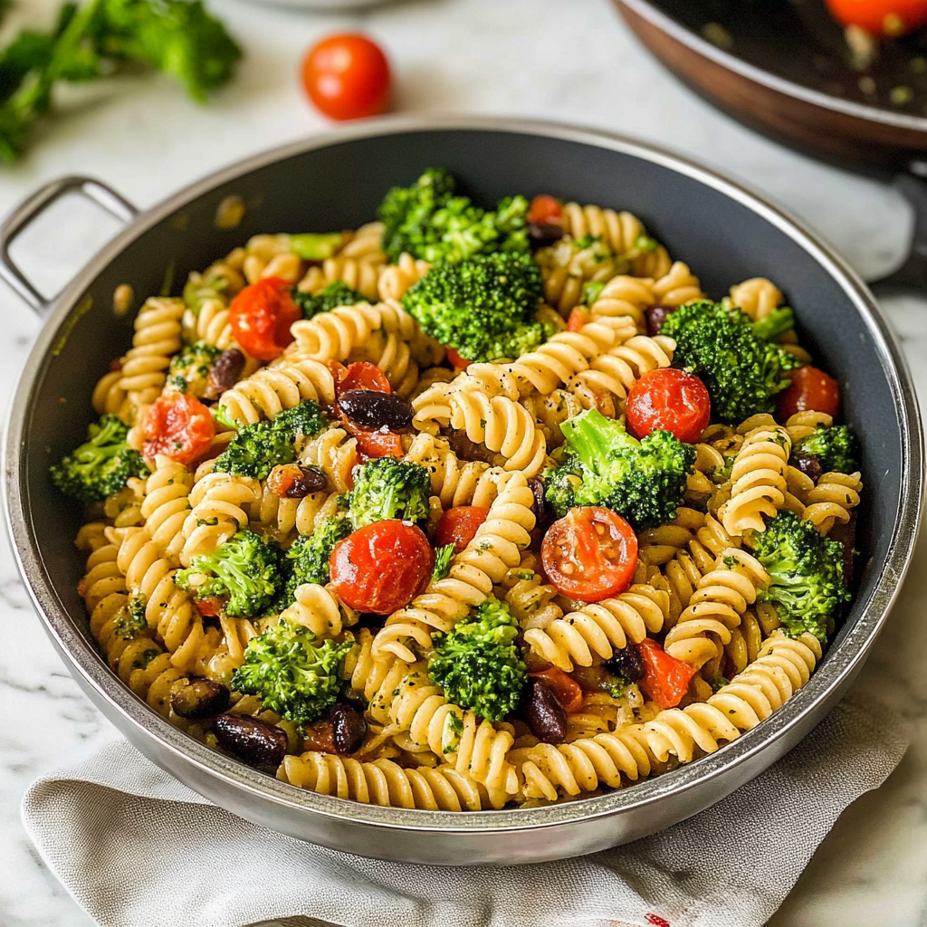 Spicy Broccoli and Tomato Pasta